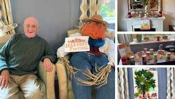 Getting into the harvest festival spirit at Boston care home